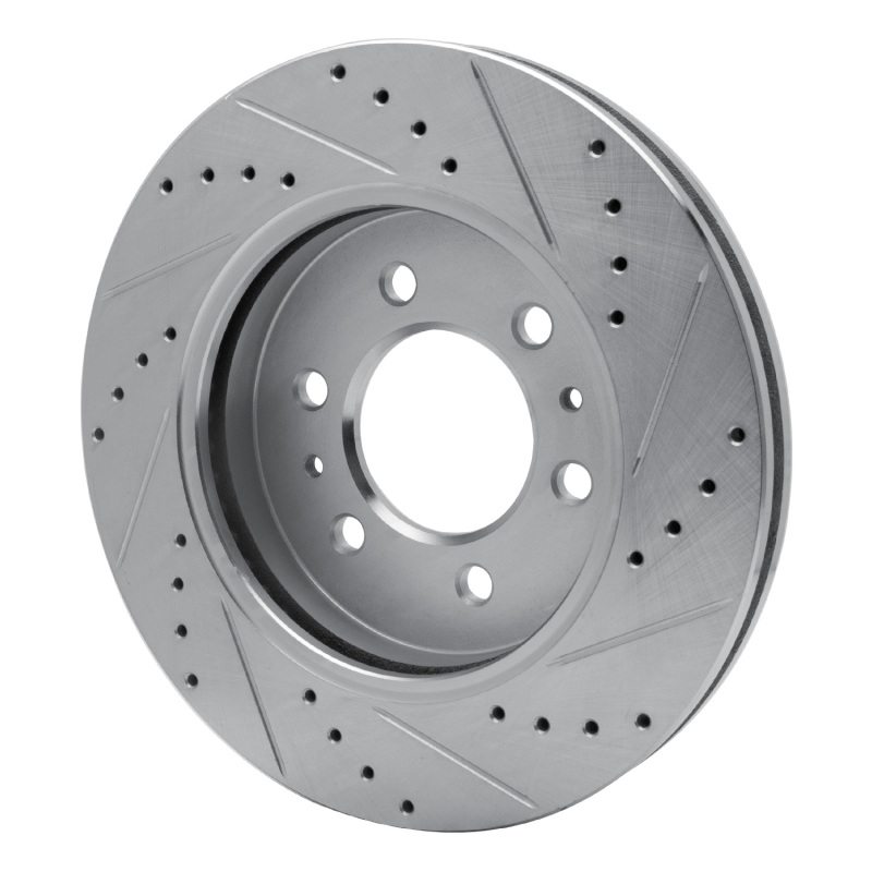 Ford F-150 Brake Rotor (1) - Front Left - R1 Concepts - Drilled & Slotted - Silver - 2009